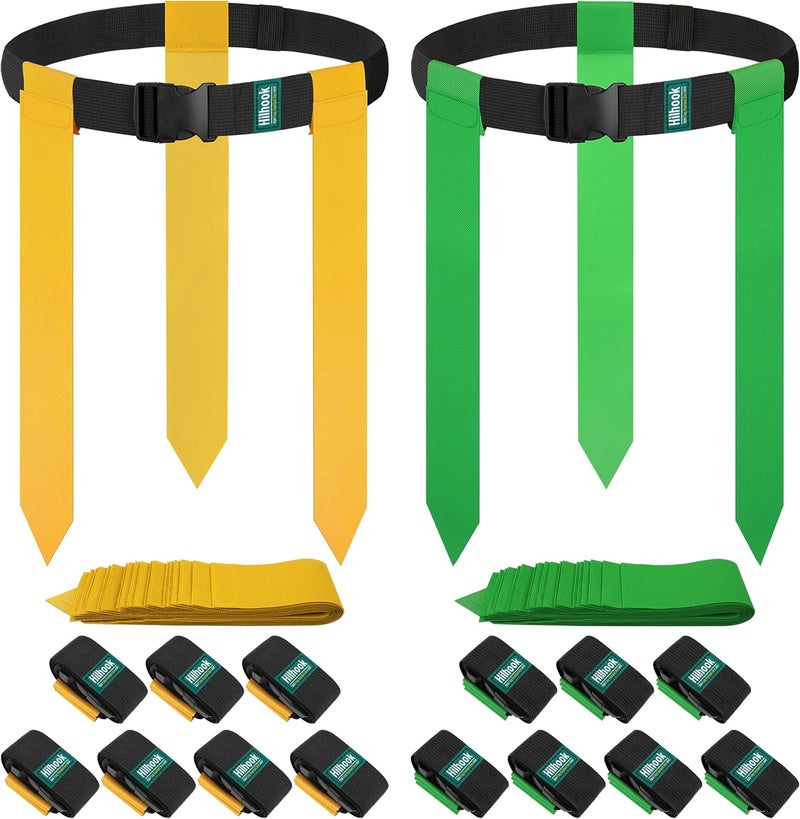 Hilhook Flag Football Belts, 14 Player Flag Football Set with 42 Flags for Kids Youth and Adults Training Equipment - Image 1
